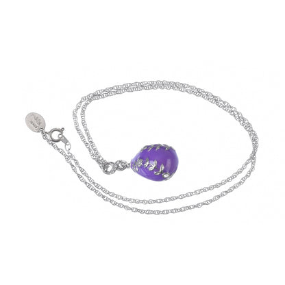 Purple Egg Pendant Necklace by Keren Kopal