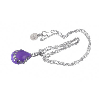 Purple Egg Pendant Necklace by Keren Kopal