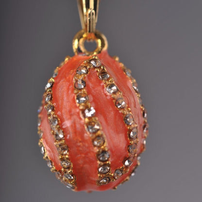 Salmon Spiral Egg Pendant Necklace by Keren Kopal