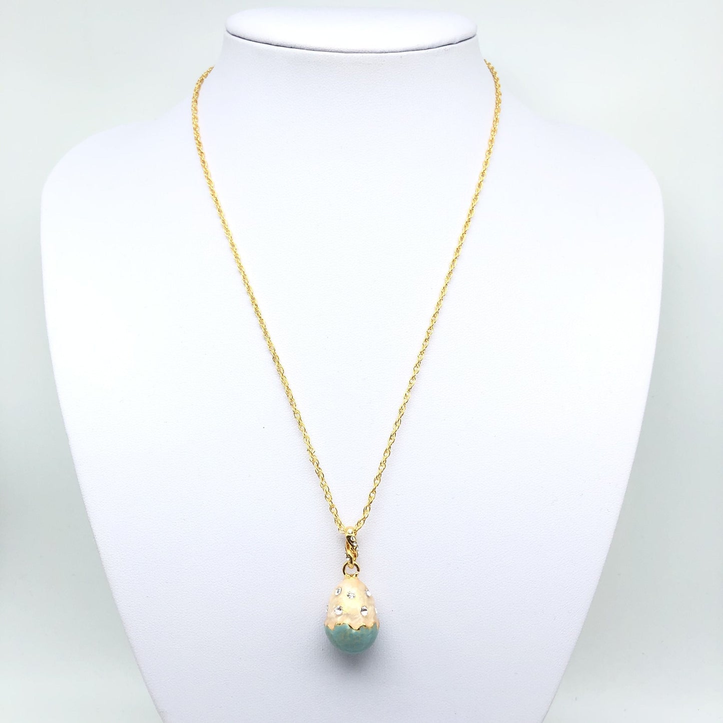 Turquoise Egg Pendant Necklace by Keren Kopal