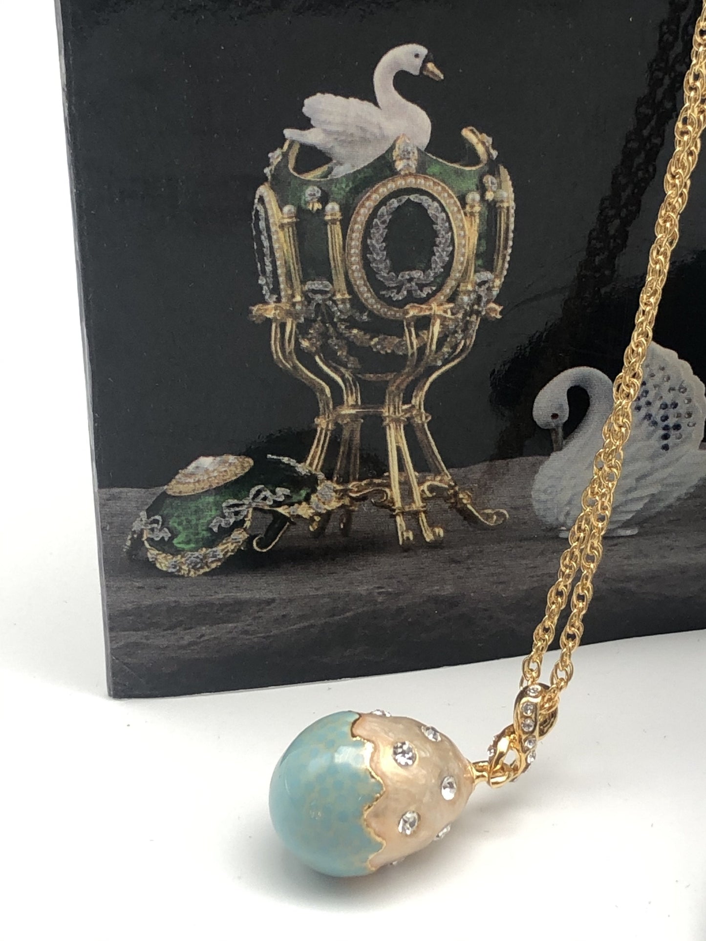 Turquoise Egg Pendant Necklace by Keren Kopal