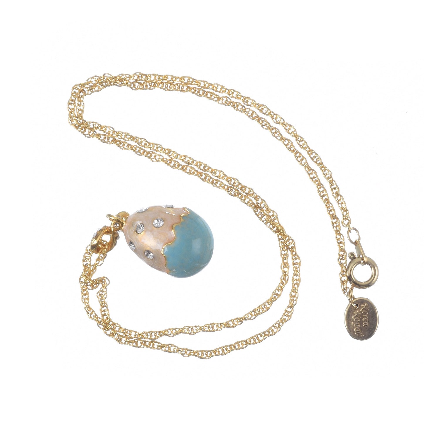 Turquoise Egg Pendant Necklace by Keren Kopal