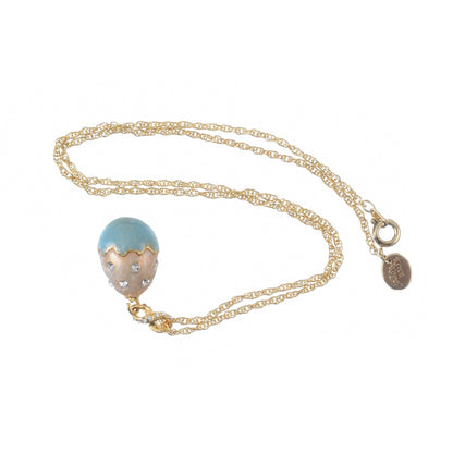 Turquoise Egg Pendant Necklace by Keren Kopal