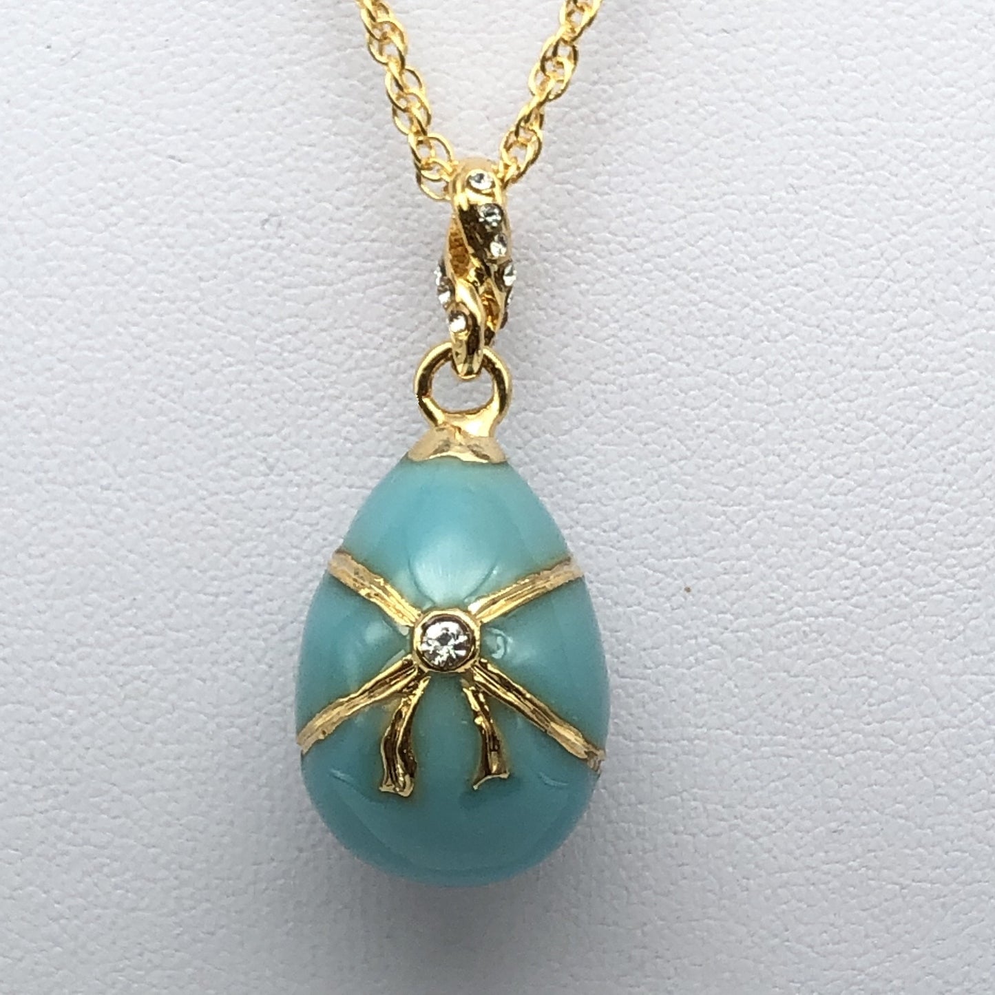 Turquoise Egg Pendant Necklace by Keren Kopal