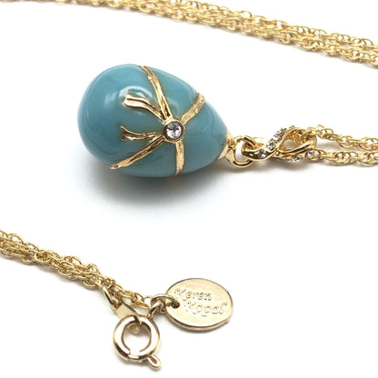 Turquoise Egg Pendant Necklace by Keren Kopal