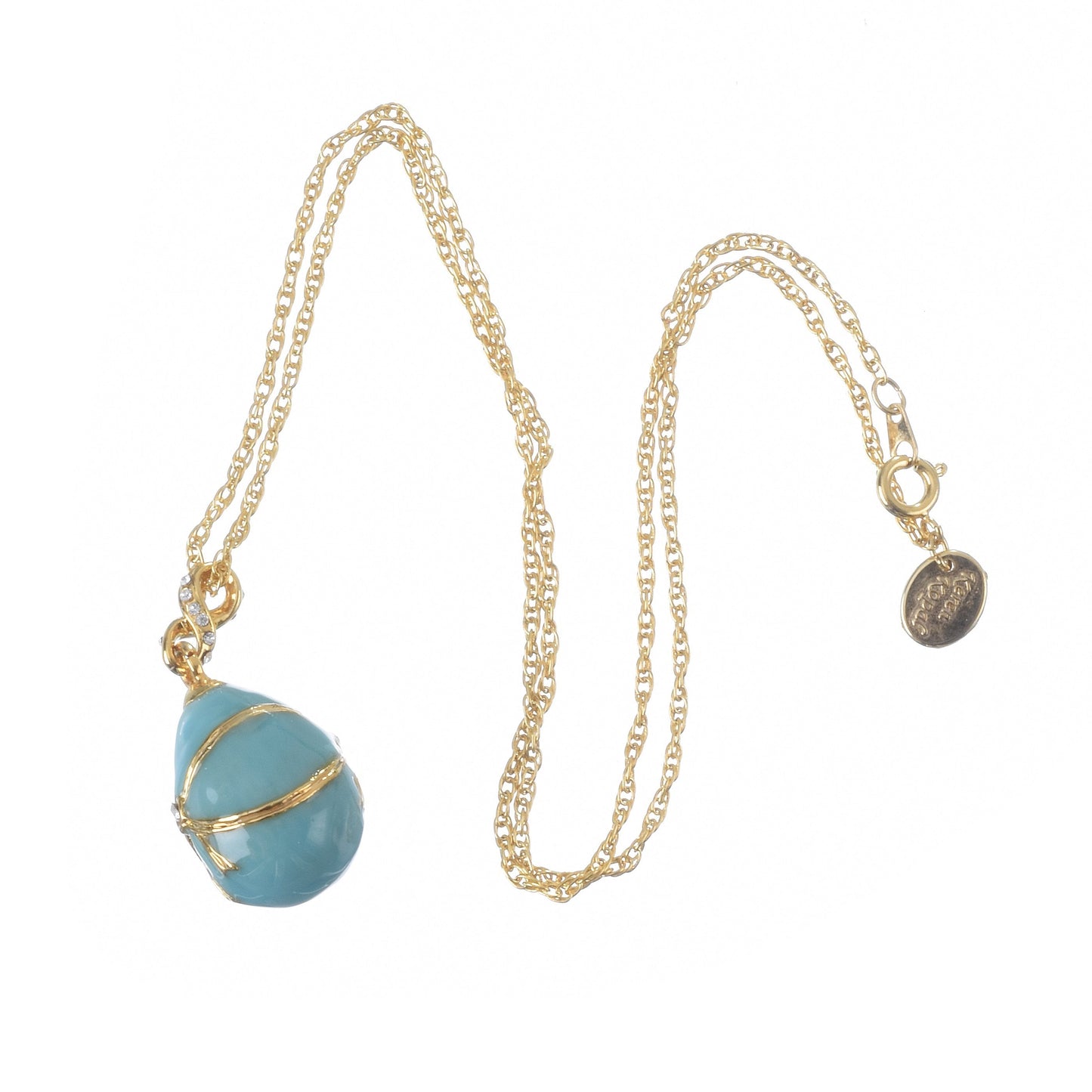 Turquoise Egg Pendant Necklace by Keren Kopal