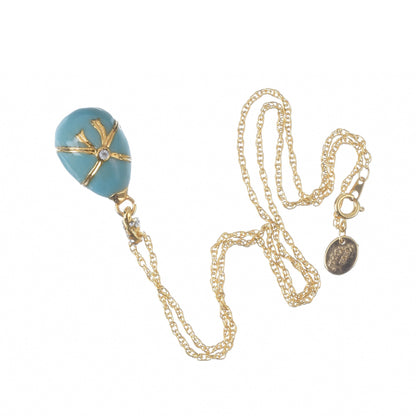 Turquoise Egg Pendant Necklace by Keren Kopal