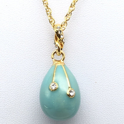 Turquoise Egg Pendant Necklace by Keren Kopal