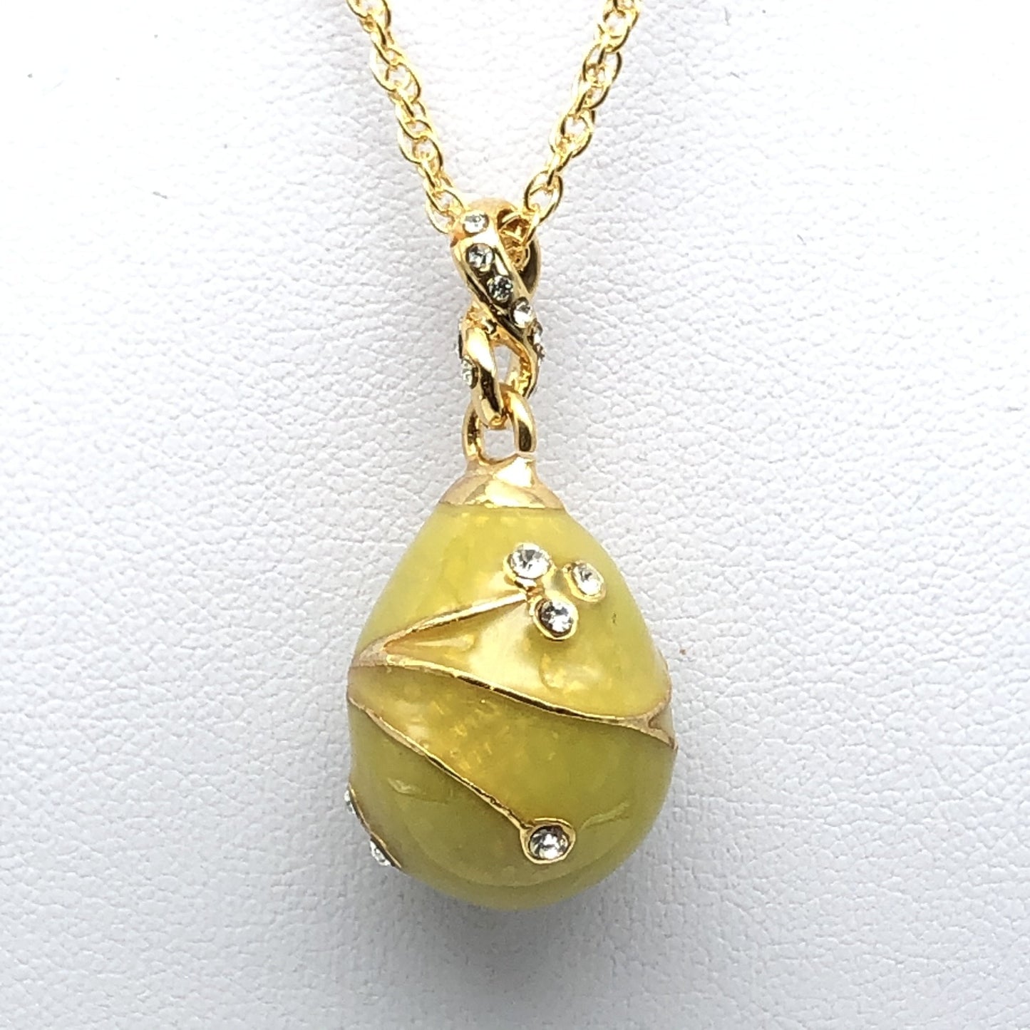 Yellow Egg Pendant Gold Necklace by Keren Kopal