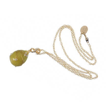 Yellow Egg Pendant Gold Necklace by Keren Kopal