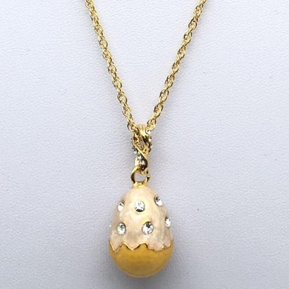 Yellow Egg Pendant Necklace by Keren Kopal