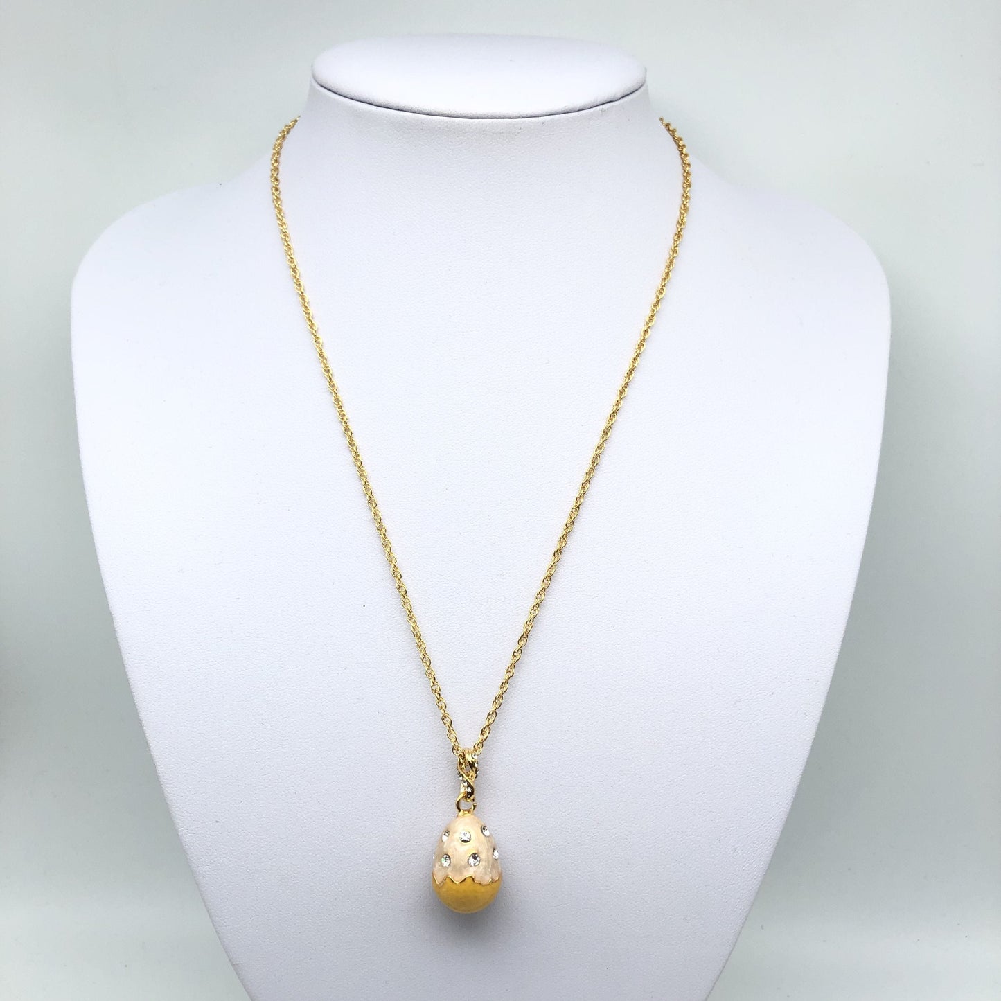 Yellow Egg Pendant Necklace by Keren Kopal