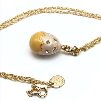 Yellow Egg Pendant Necklace by Keren Kopal