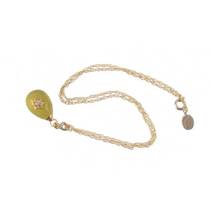 Yellow Egg Star of David Pendant Gold Necklace by Keren Kopal