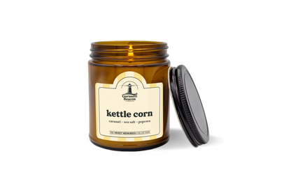 Kettle Corn Candle - Caramel, Sea Salt, Popcorn Scent by Garsnett Beacon Candle Co.