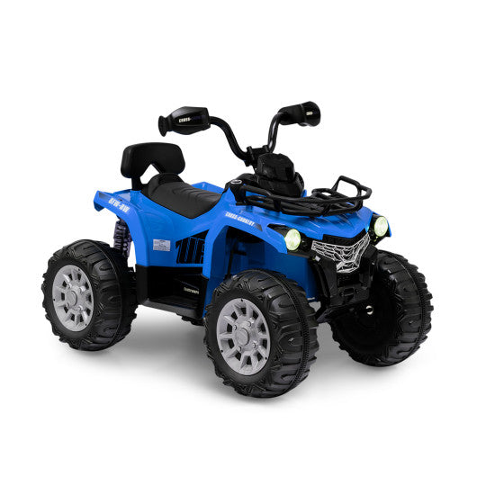 12V Kids Ride On ATV 4 Wheeler with MP3 and Headlights-Blue by VYSN