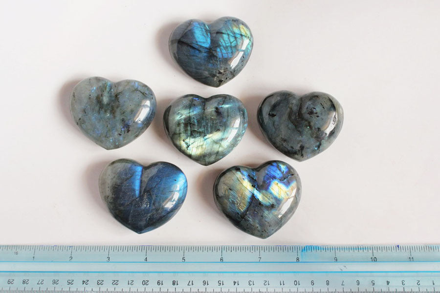 Valentines Gift Labradorite Decorative Heart - sold per piece by OMSutra