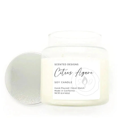 Citrus Agave 2-Wick Soy Candle - 15oz Apothecary Jar by Scented Designs Candle Company