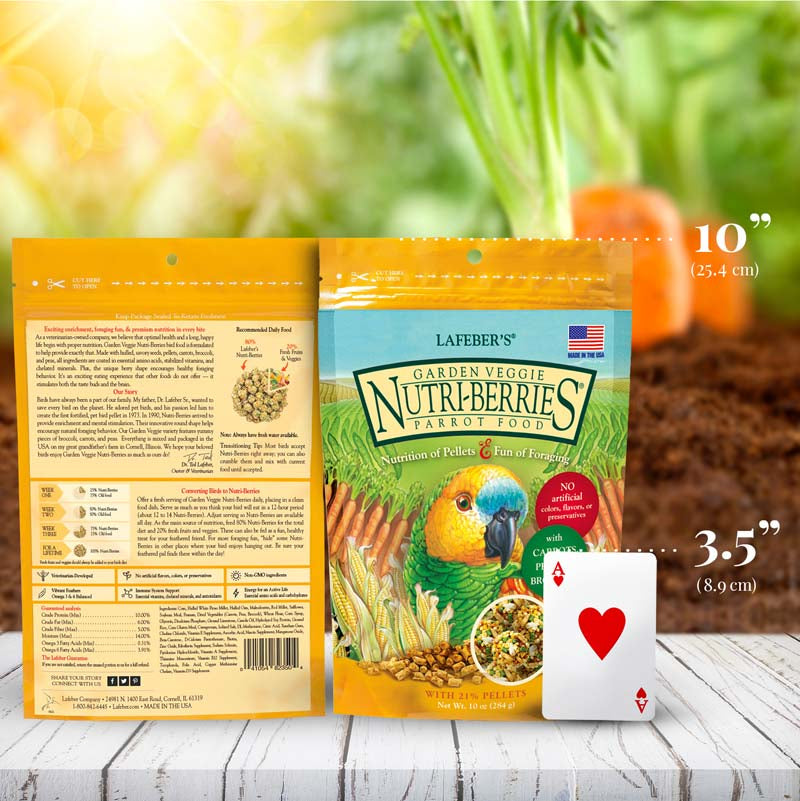 Nutri-Berries Parrot Superfood with Garden Vegetables by Dog Hugs Cat