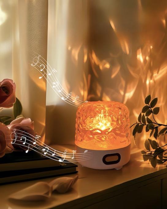 Light Theatre: Ambient Light With Stereo Speaker, Ripple Sunset Aurora Projector All-in-1 by INSPECIAL HOME