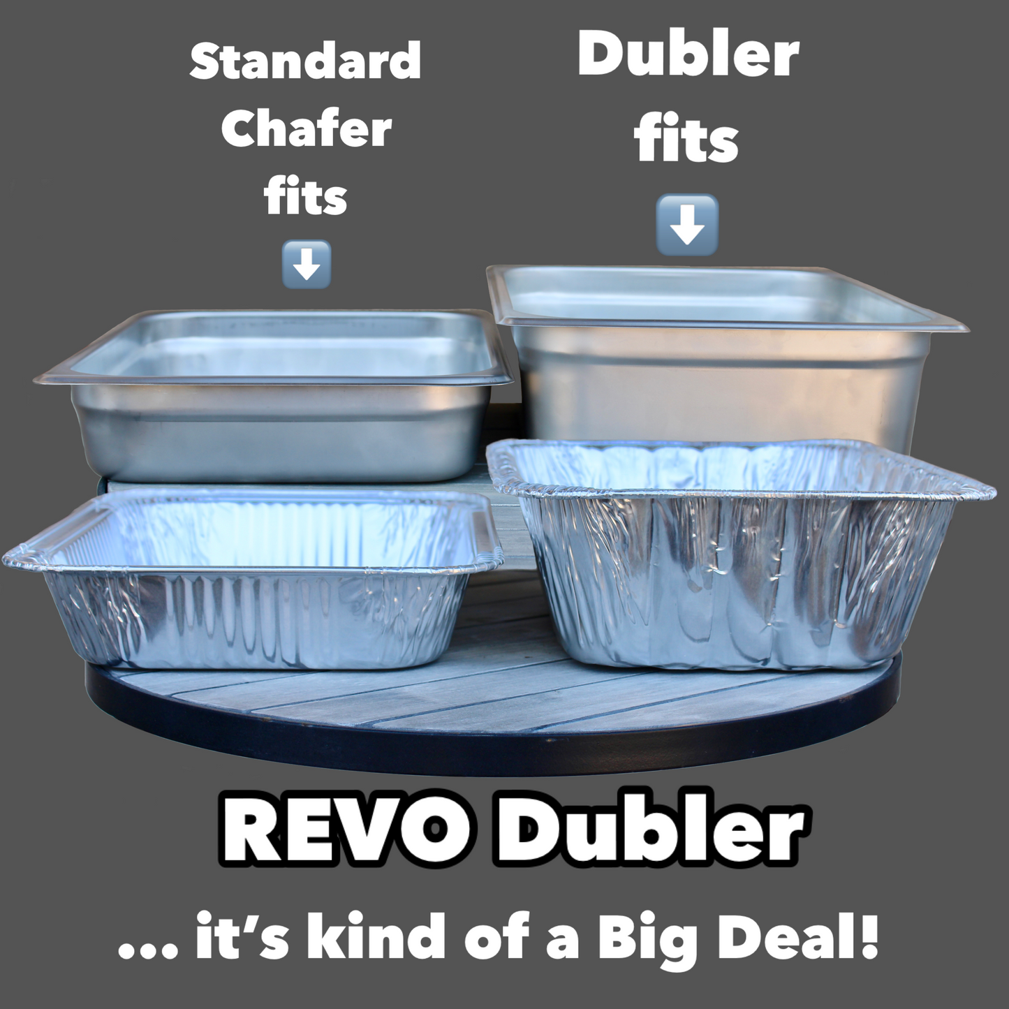 REVO Dubler HEAT | Flameless Chafer and Cooler | Greige Mist by REVO COOLERS, LLC