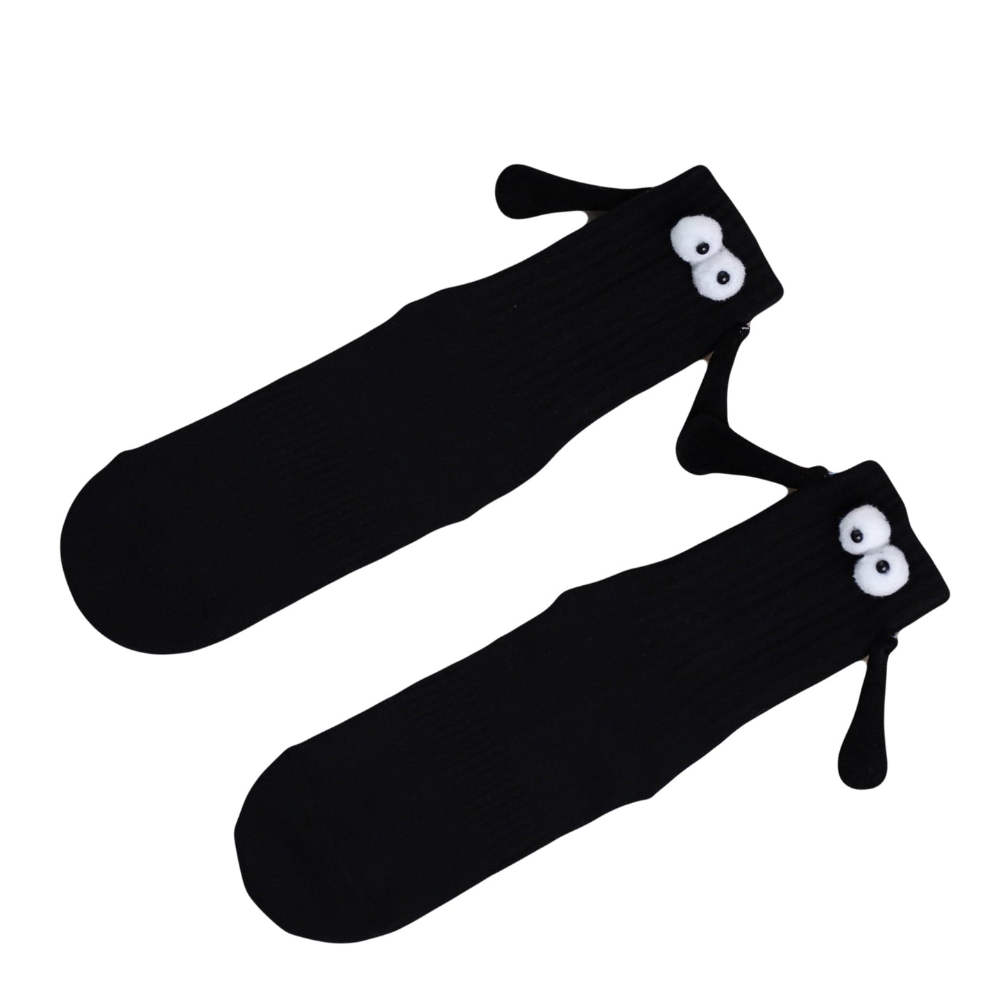 1 Pair - Funny Couple Magnetic Holding Hands Socks Creative Magnetic Attraction Hands with Cartoon Eyes Couples Socks by Mars Outlet Store LLC