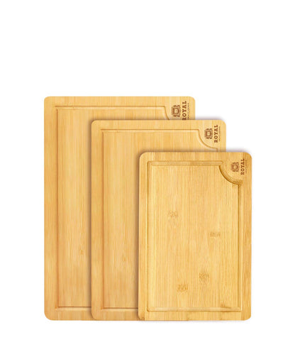 Set of 3 Bamboo Cutting Boards by Royal Craft Wood