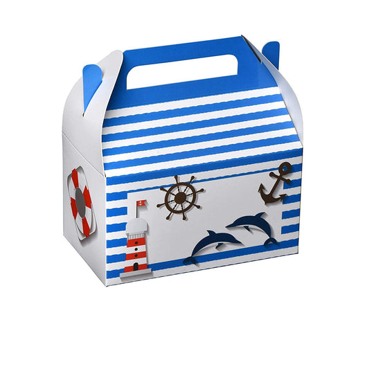 Sailor Paper Treat Boxes 20 Pack 6.25" X 3.75" X 3.5" by Hammont