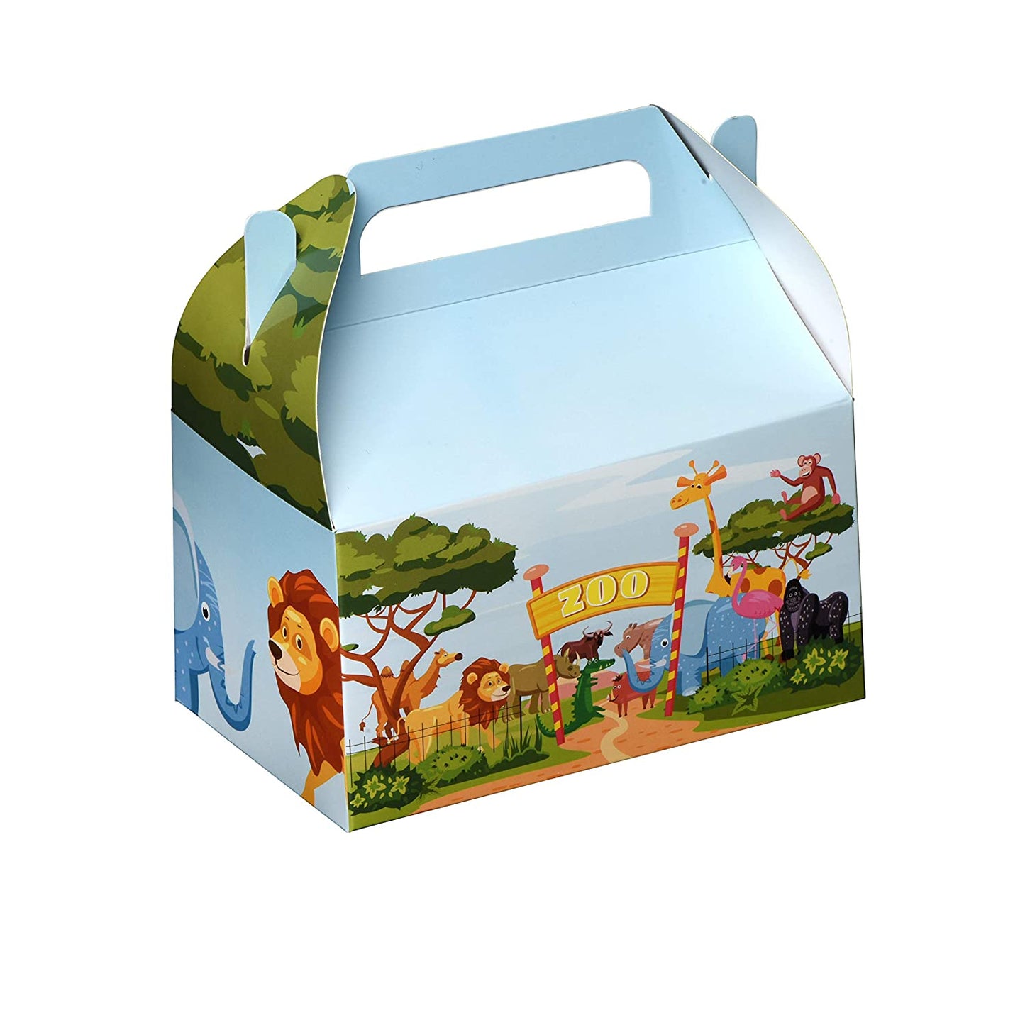 Zoo Paper Treat Boxes 20 Pack 6.25" X 3.75" X 3.5" by Hammont