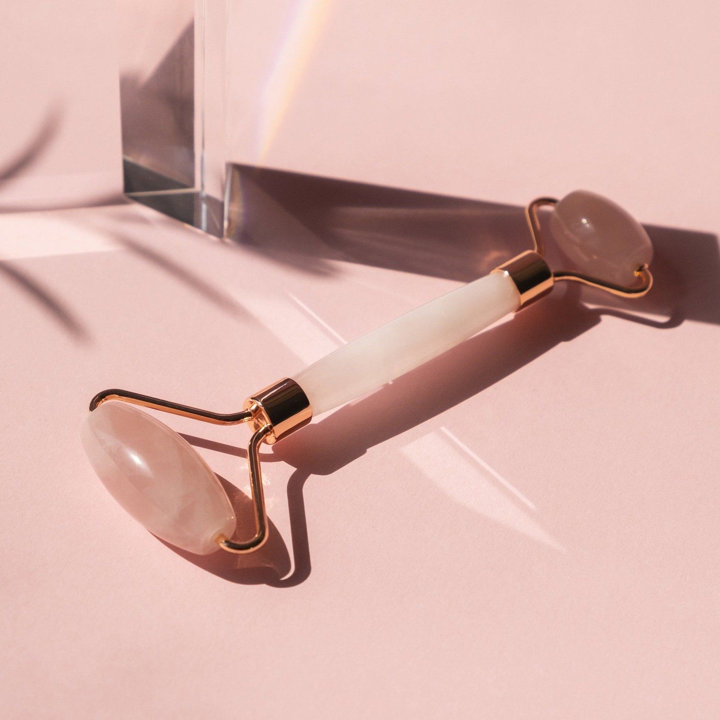 Rose Quartz Facial Roller by Moon & Ivy