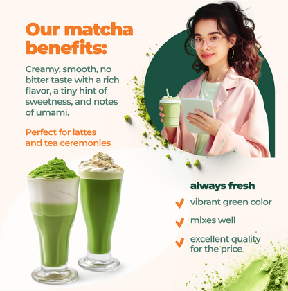 Organic Japanese Ceremonial Grade Matcha Green Tea Powder by Aprika Life