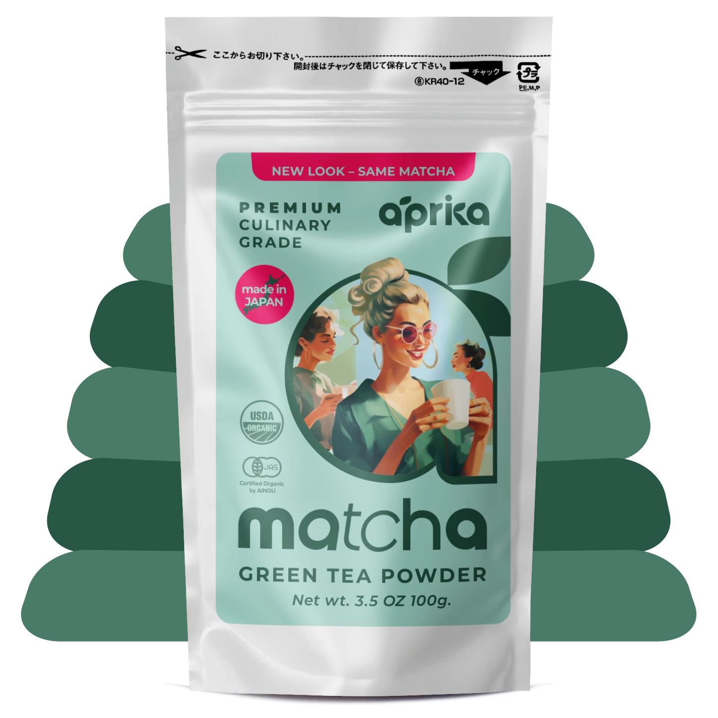 Organic Japanese Matcha Green Tea Powder by Aprika Life