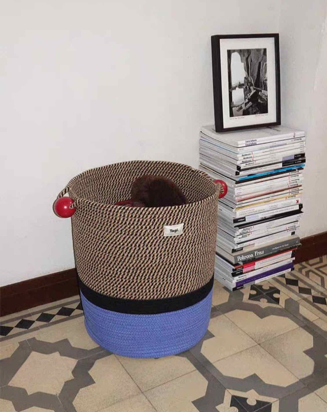 Maximalism Inspired Handmade Woven Laundry Storage Baskets by INSPECIAL HOME