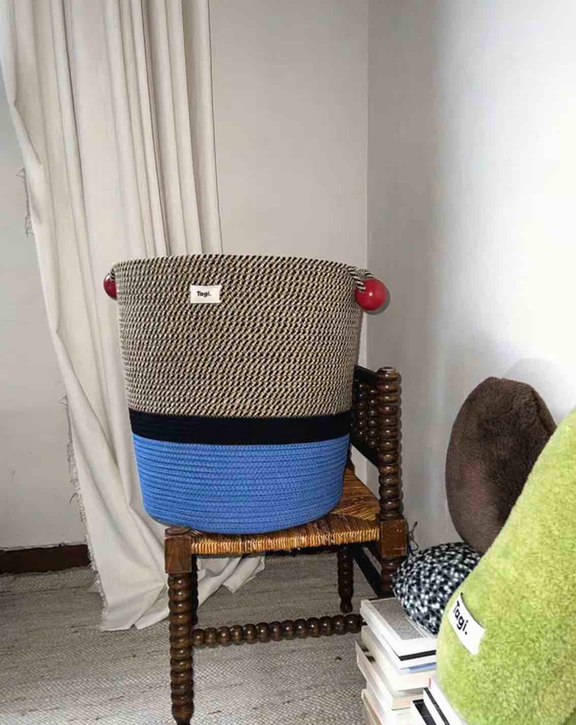 Maximalism Inspired Handmade Woven Laundry Storage Baskets by INSPECIAL HOME