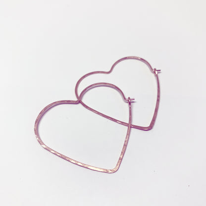 Heart Hoops - Size Large by Jennifer Cervelli Jewelry