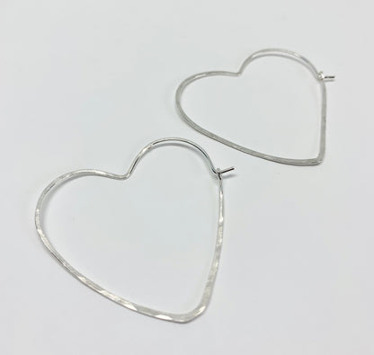 Heart Hoops - Size Large by Jennifer Cervelli Jewelry