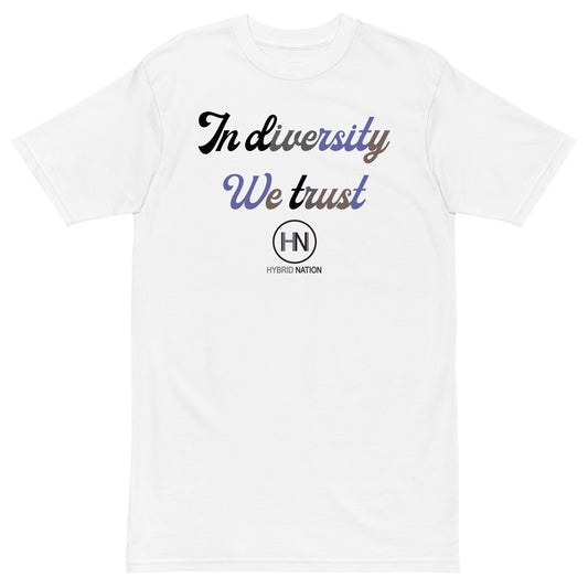 IN DIVERSITY WE TRUST SCRIPT TEE by Hybrid Nation