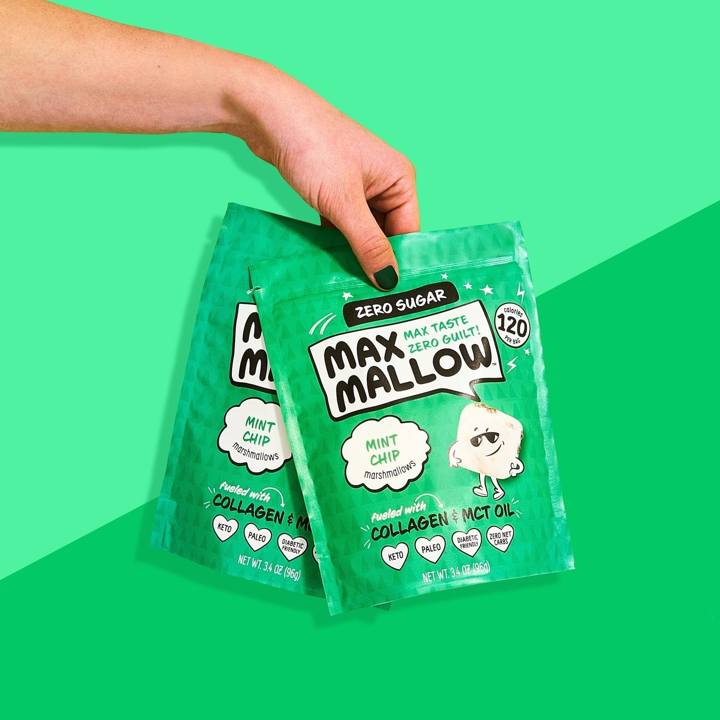 Mint Chip Sugar-Free Marshmallow by Max Sweets