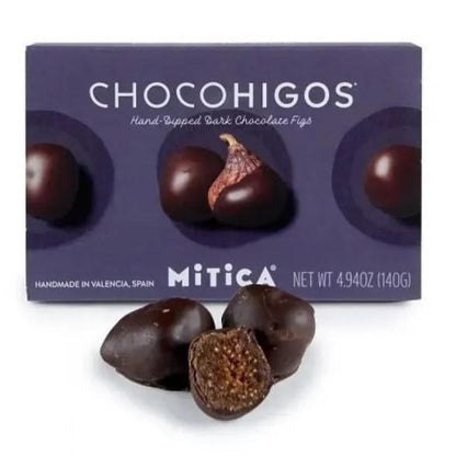 Mitica - 'ChocoHigos' Hand-Dipped Dark Chocolate Figs (140G) by The Epicurean Trader