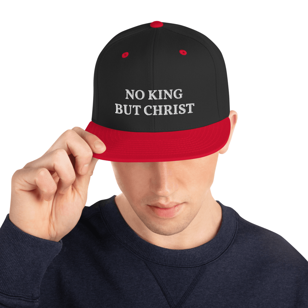 AnarchoChristian - No King But Christ Snapback Hat by Proud Libertarian