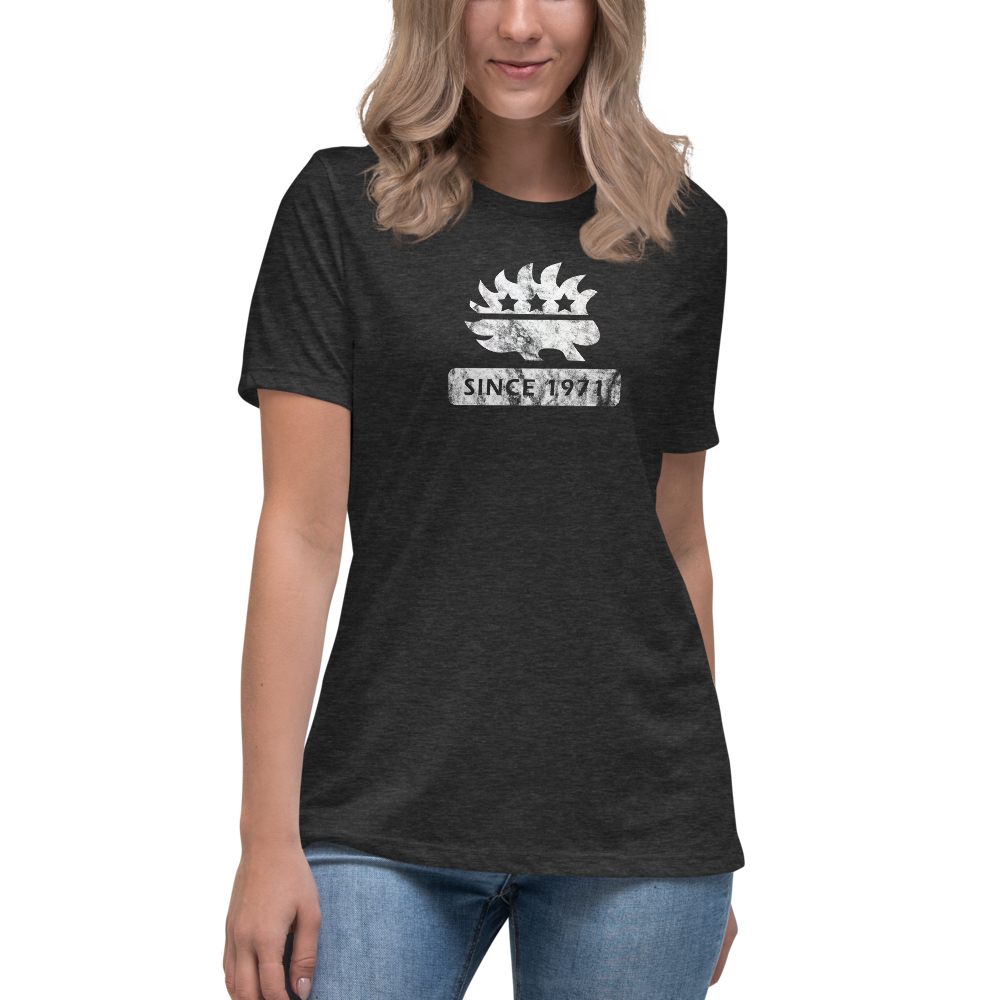 Libertarian Porcupine (Since 1971) Women's Relaxed T-Shirt by Proud Libertarian