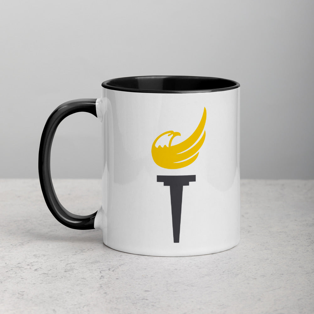 Libertarian Party Torch Mug with Color Inside by Proud Libertarian