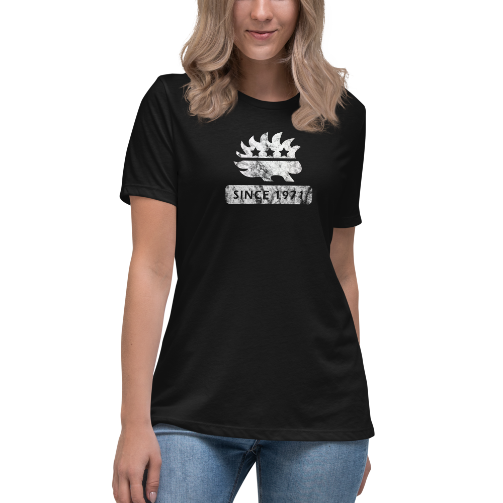 Libertarian Porcupine (Since 1971) Women's Relaxed T-Shirt by Proud Libertarian