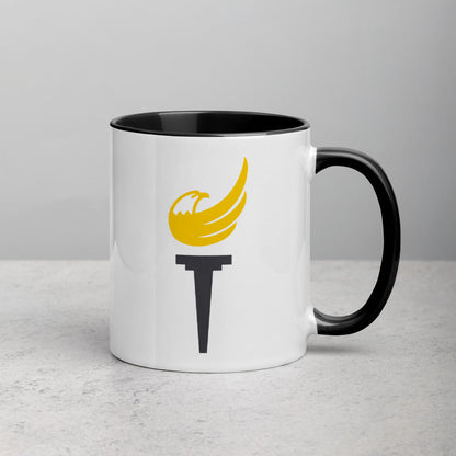 Libertarian Party Torch Mug with Color Inside by Proud Libertarian