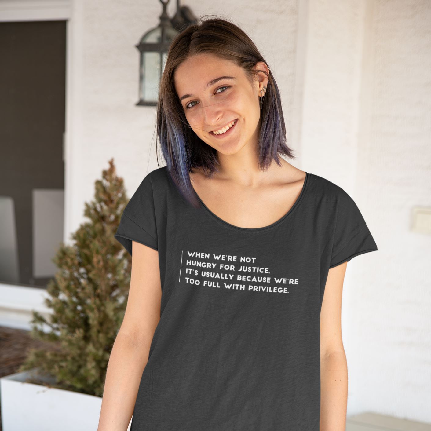 Hungry For Justice | Women's Slouchy Top by The Happy Givers