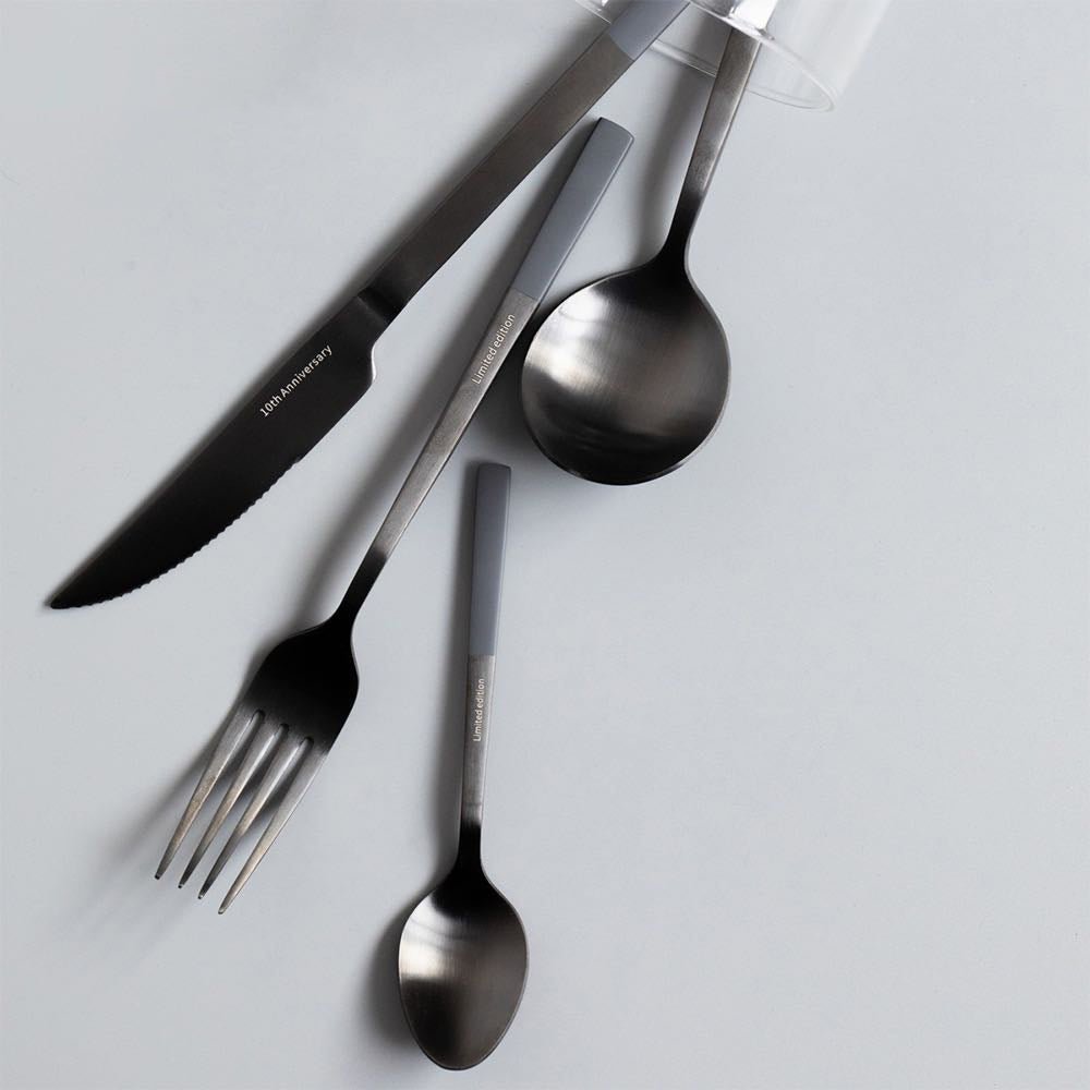 Modern Nordic Matte Black Stainless Flatware Set ( 4 Pcs) by INSPECIAL HOME