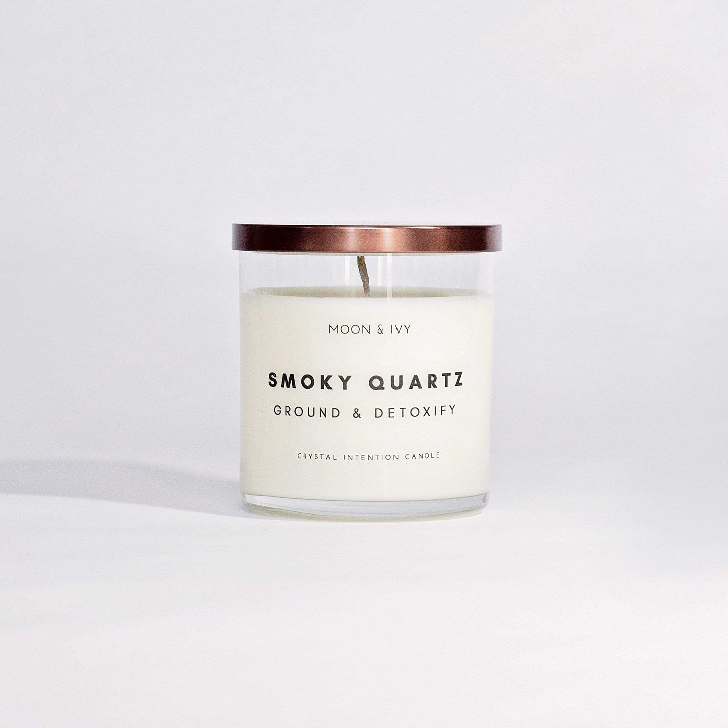 Smoky Quartz Crystal Candle by Moon & Ivy