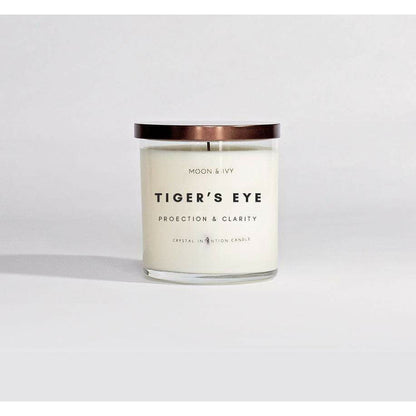 Tiger's Eye Crystal Candle by Moon & Ivy