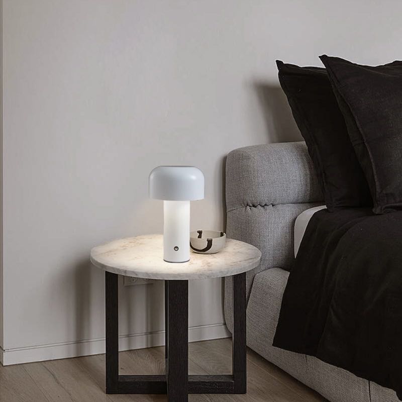 Mushroom Beside Lamp - Bellhop Portable LED Table Lamp by INSPECIAL HOME