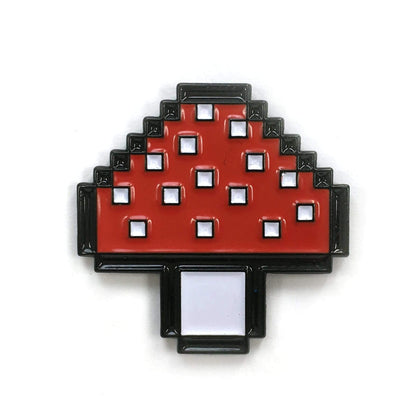 Mushroom Pixel Pin by Kolorspun